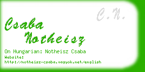 csaba notheisz business card